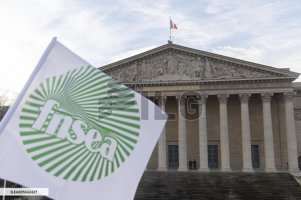 Farmers Protest in Front Of The National Assembly - Paris