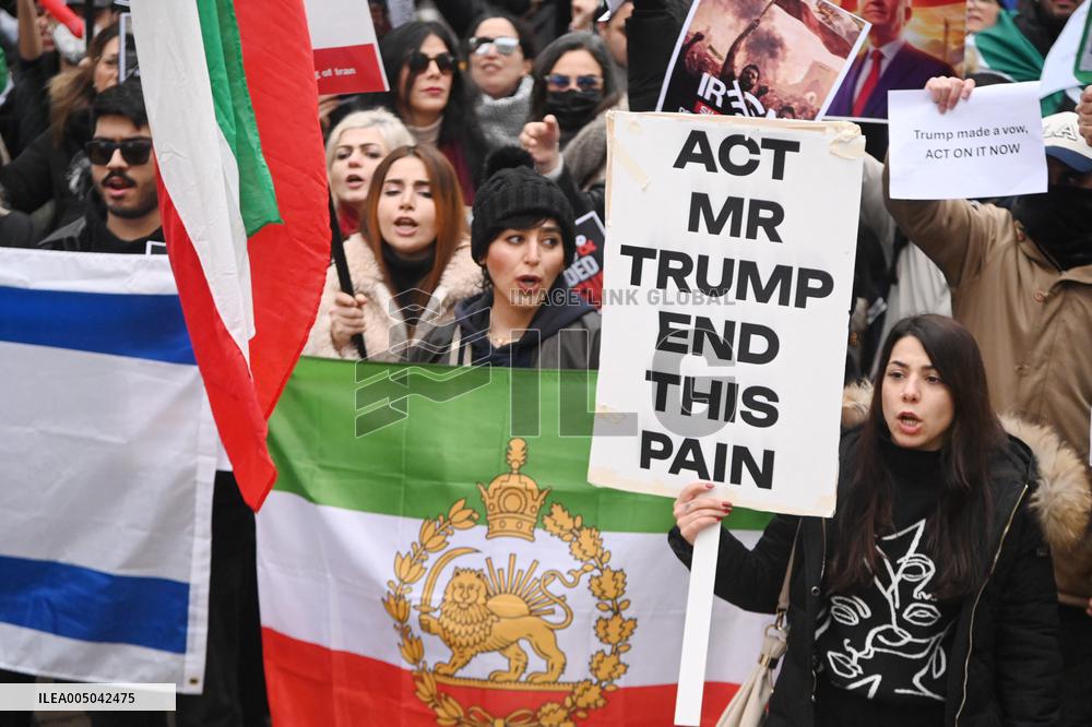 Iranians Demonstrate in Front of The American Consulate - Milan