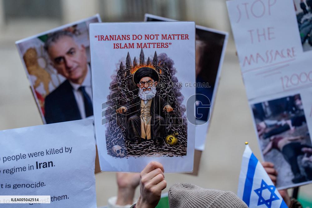 Iranians Demonstrate in Front of The American Consulate - Milan