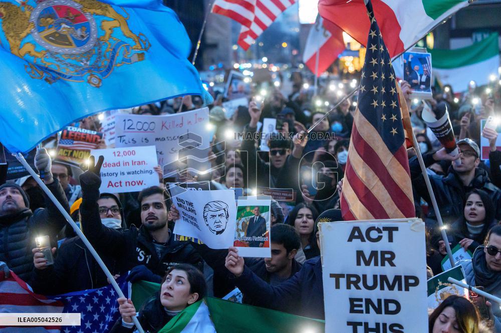 Iranians Demonstrate in Front of The American Consulate - Milan