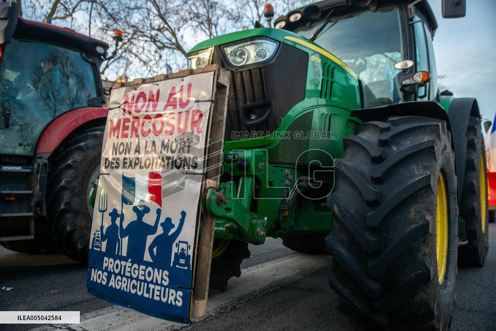 Farmers Protest in Front Of The National Assembly - Paris