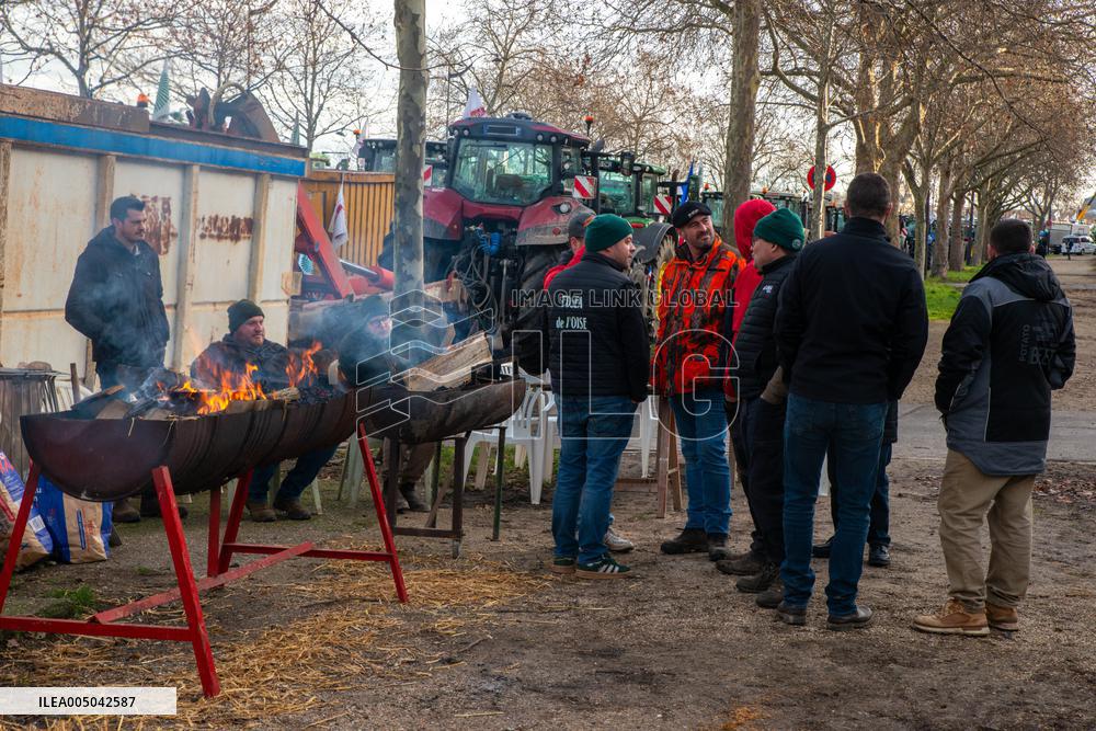 Farmers Protest in Front Of The National Assembly - Paris