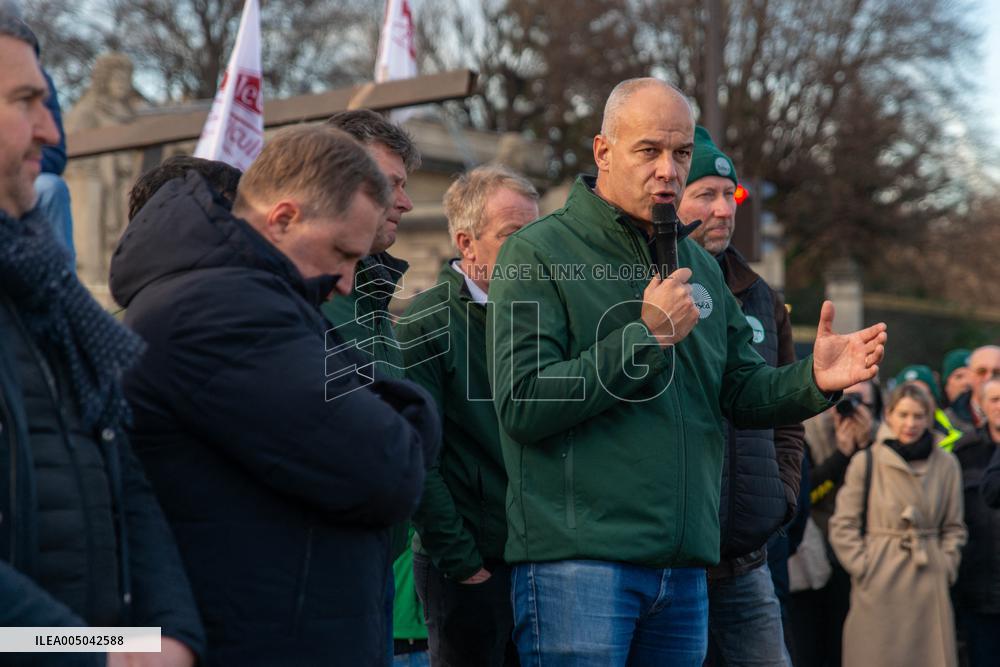 Farmers Protest in Front Of The National Assembly - Paris