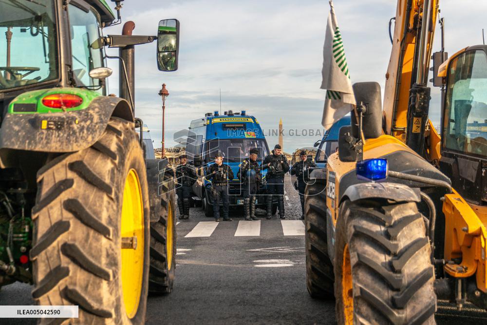 Farmers Protest in Front Of The National Assembly - Paris