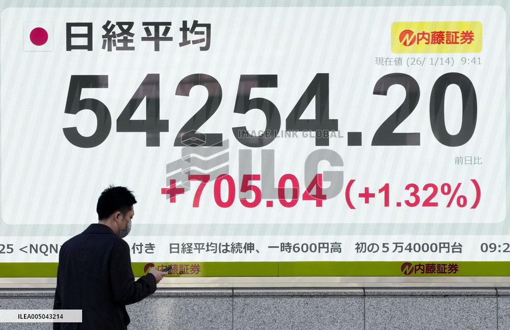 Nikkei tops 54,000 for 1st time