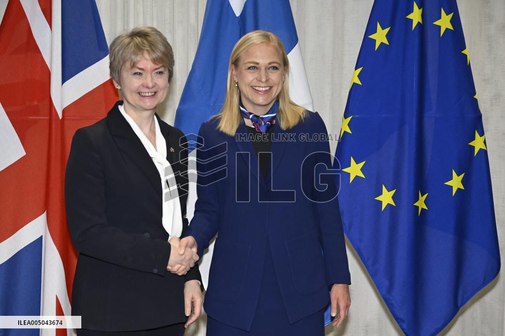 British Foreign Secretary Yvette Cooper visits Finland