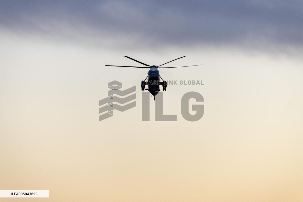 President Trump Returns To The White House From Detroit, Michgan