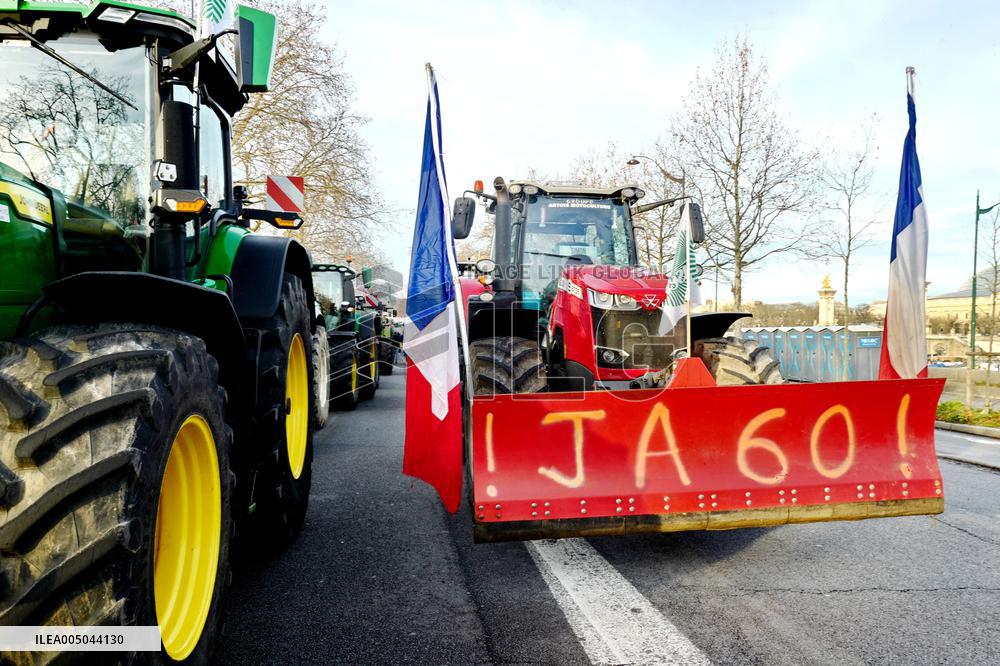 Farmers Protest In Front Of The National Assembly - Paris