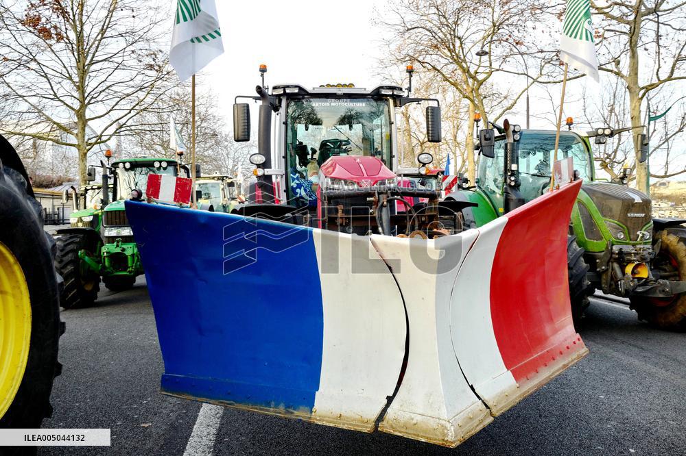 Farmers Protest In Front Of The National Assembly - Paris