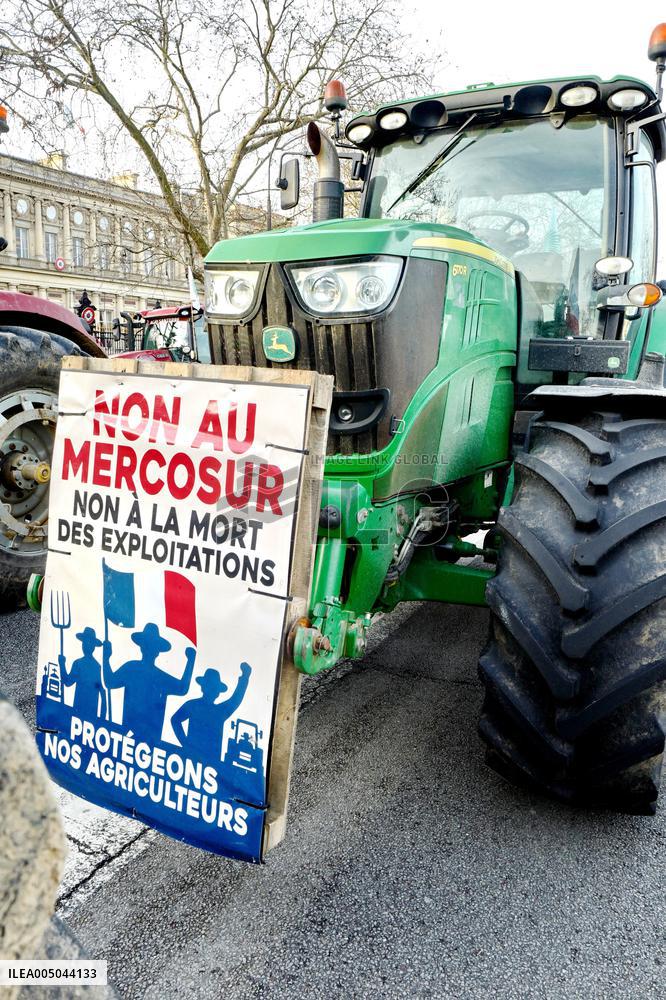 Farmers Protest In Front Of The National Assembly - Paris