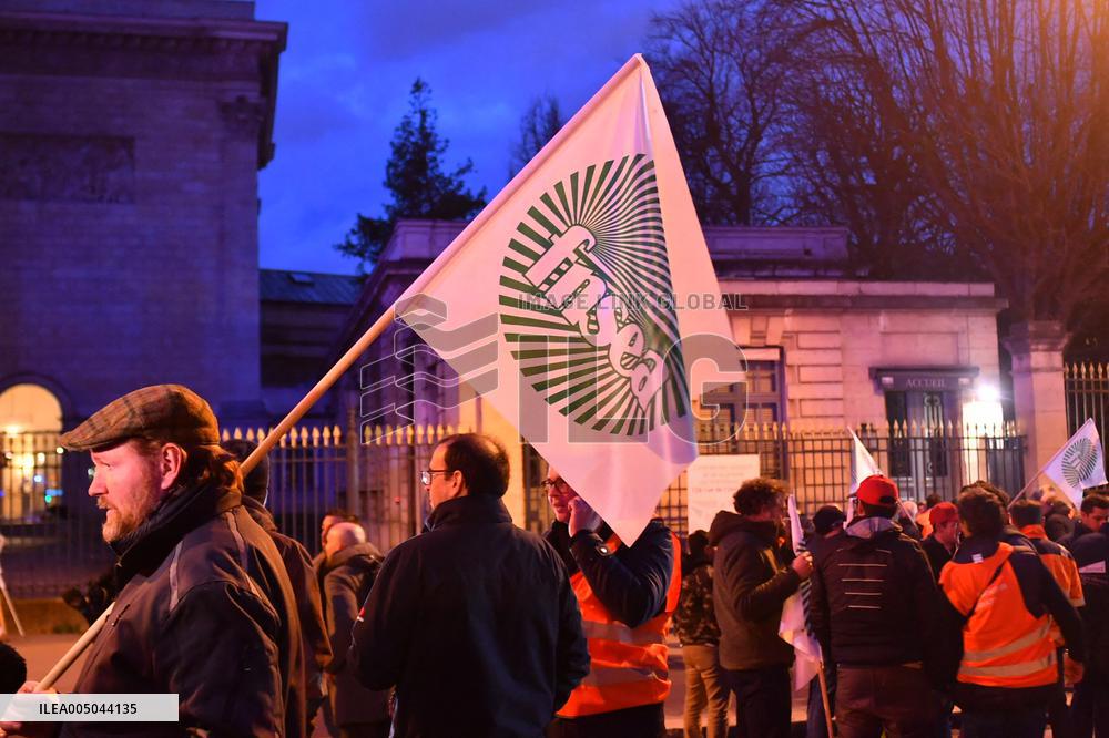 Farmers Protest In Front Of The National Assembly - Paris