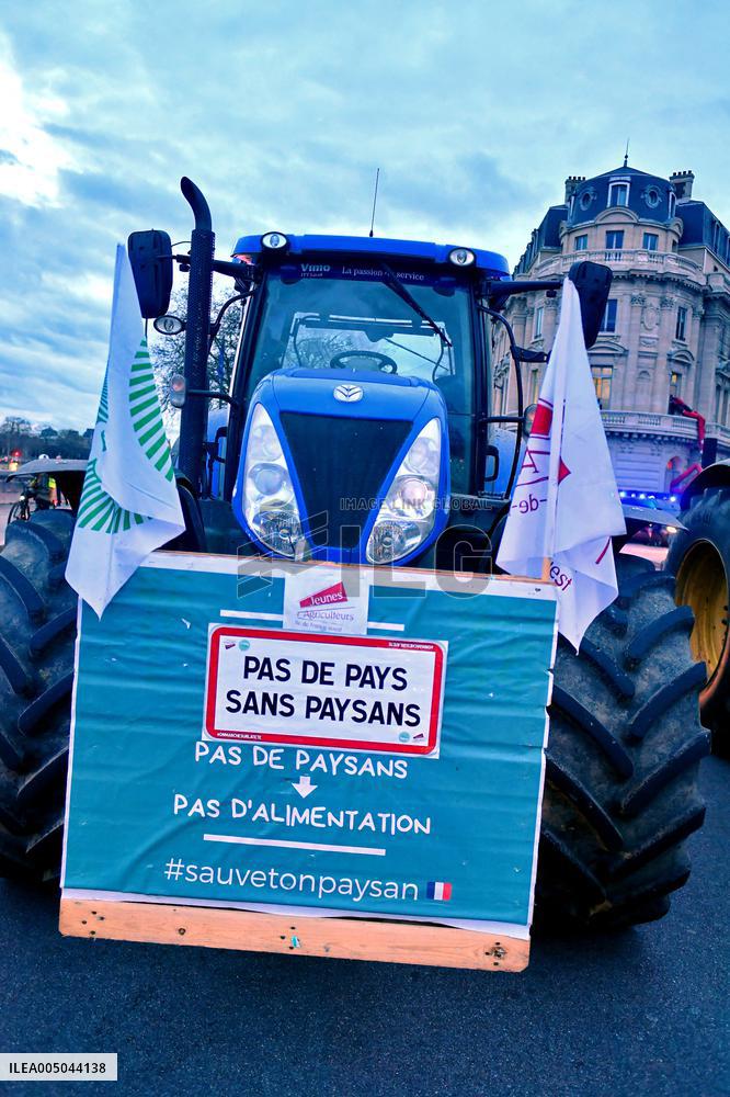 Farmers Protest In Front Of The National Assembly - Paris