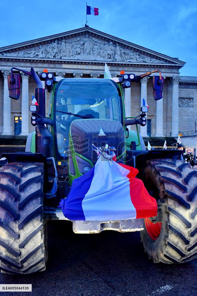Farmers Protest In Front Of The National Assembly - Paris
