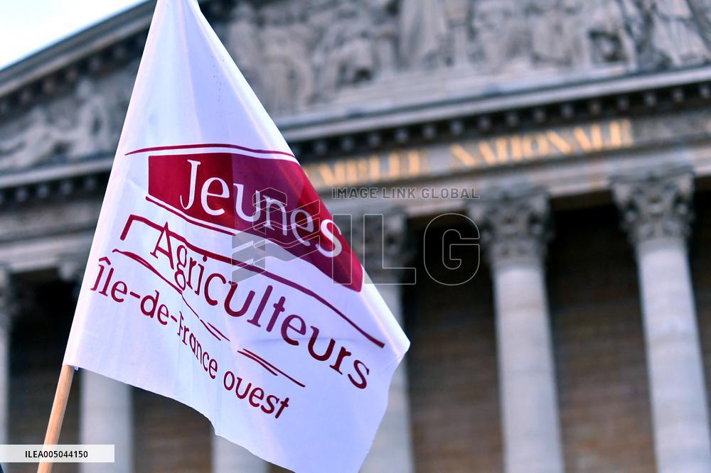Farmers Protest In Front Of The National Assembly - Paris