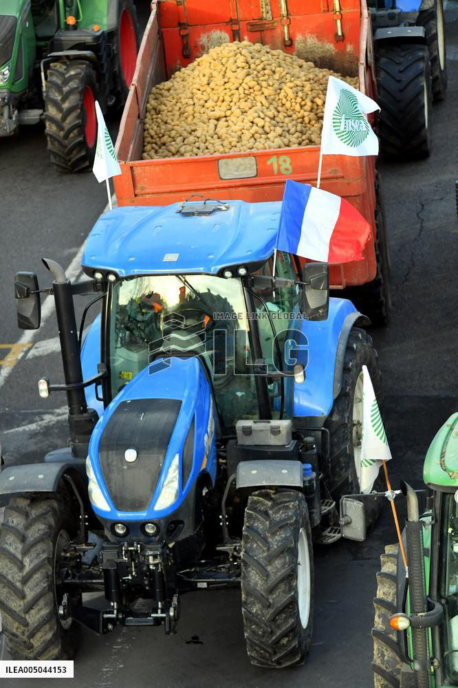 Farmers Protest In Front Of The National Assembly - Paris