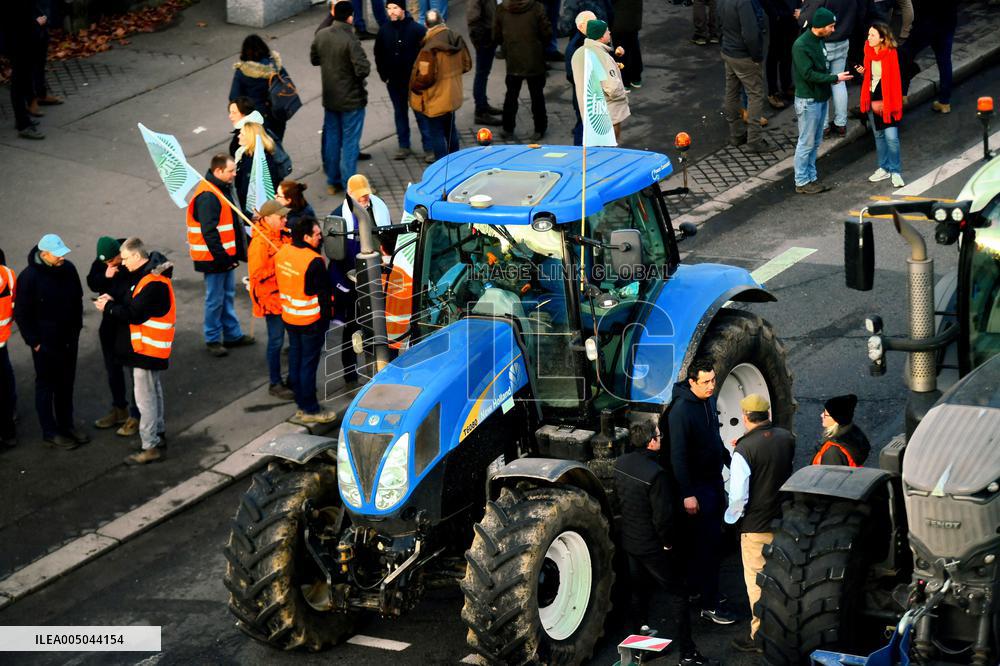 Farmers Protest In Front Of The National Assembly - Paris