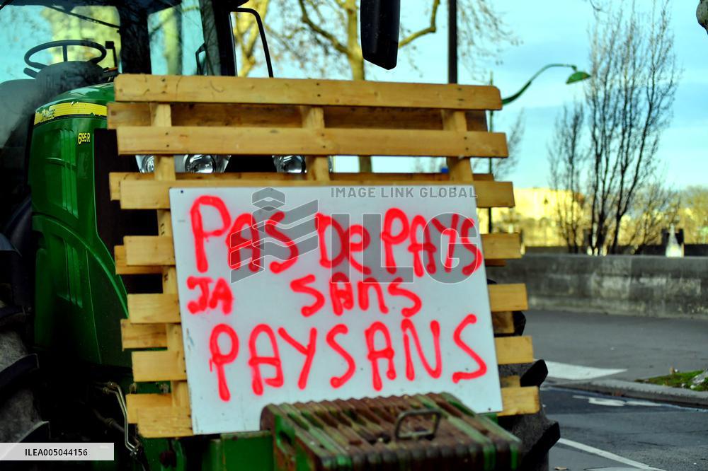 Farmers Protest In Front Of The National Assembly - Paris