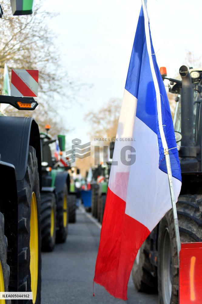 Farmers Protest In Front Of The National Assembly - Paris