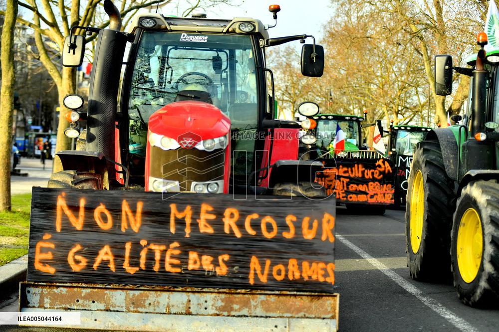 Farmers Protest In Front Of The National Assembly - Paris