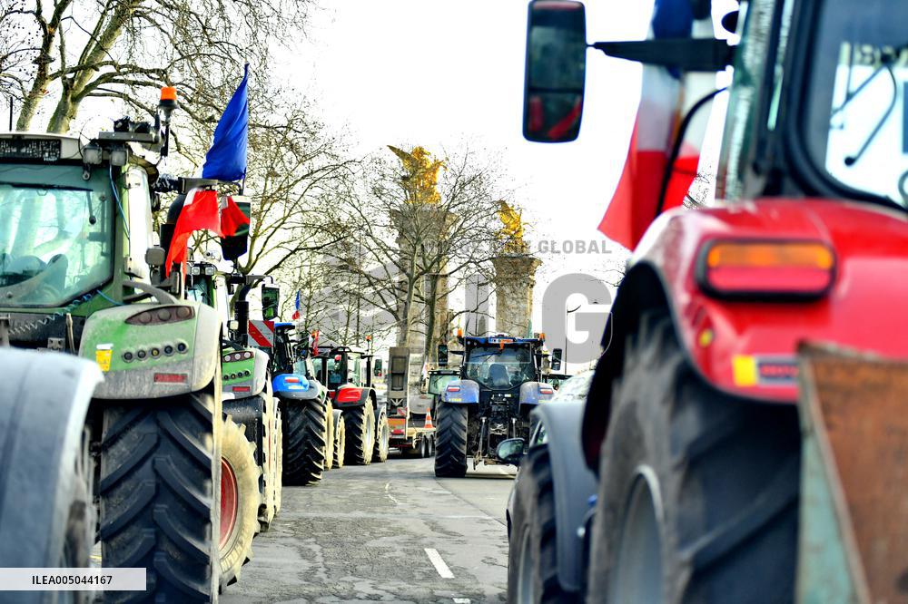 Farmers Protest In Front Of The National Assembly - Paris