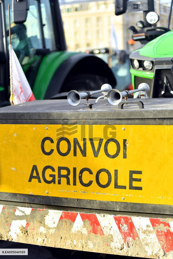 Farmers Protest In Front Of The National Assembly - Paris