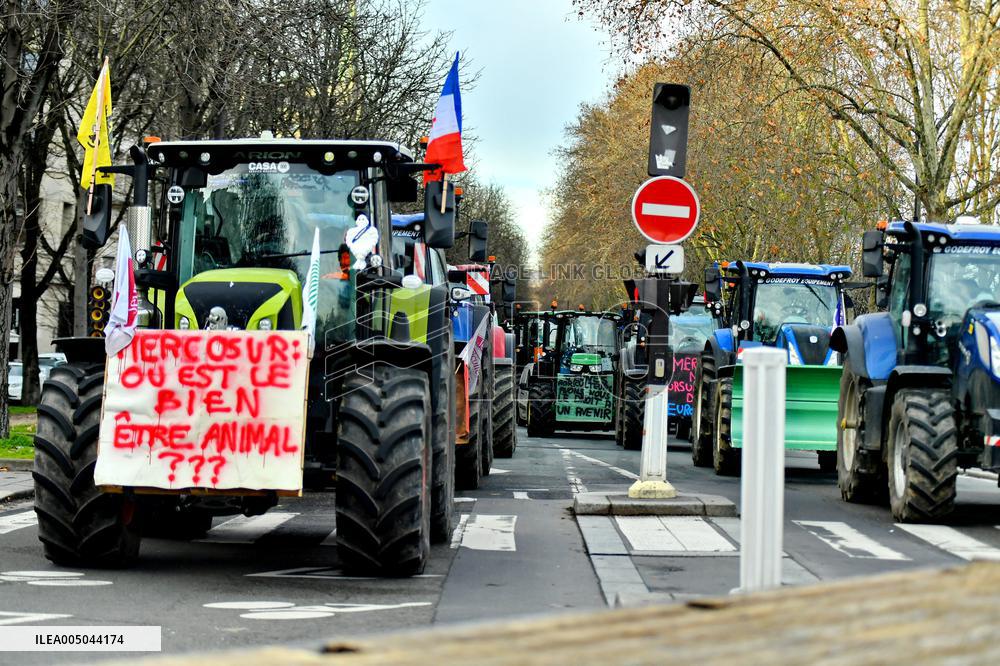 Farmers Protest In Front Of The National Assembly - Paris