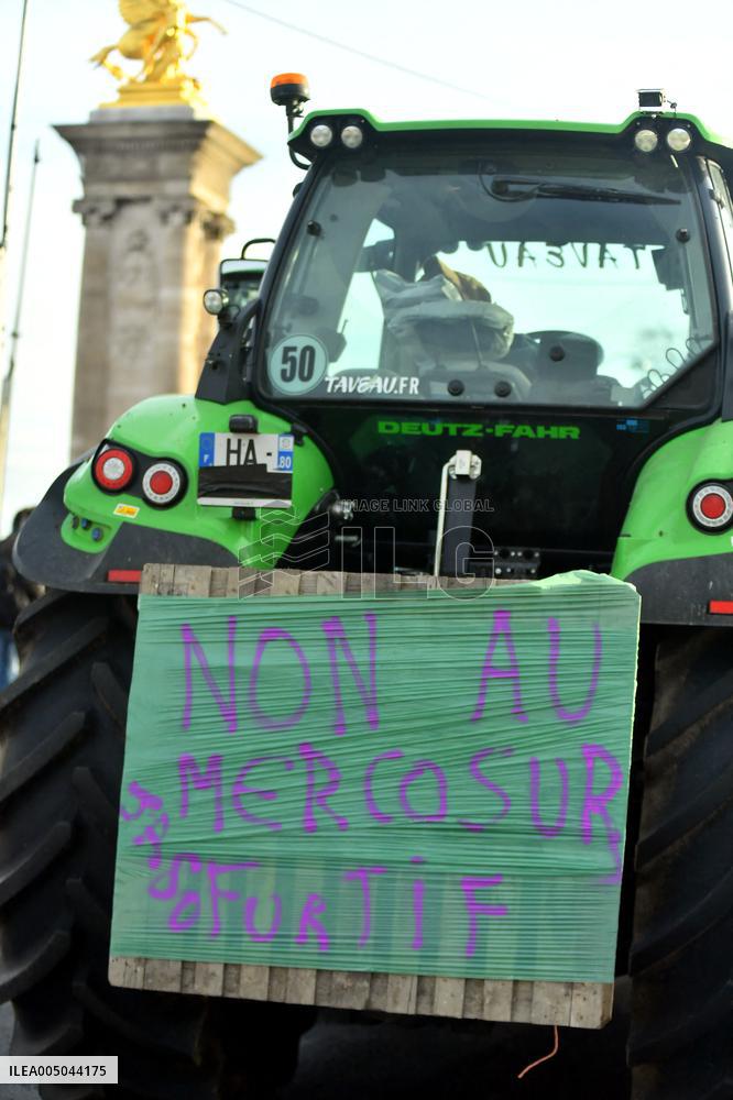 Farmers Protest In Front Of The National Assembly - Paris