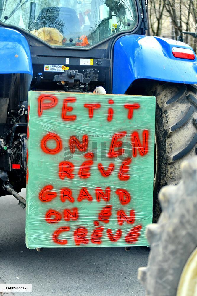 Farmers Protest In Front Of The National Assembly - Paris