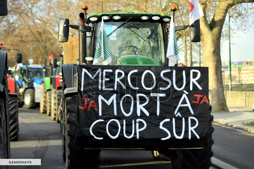 Farmers Protest In Front Of The National Assembly - Paris