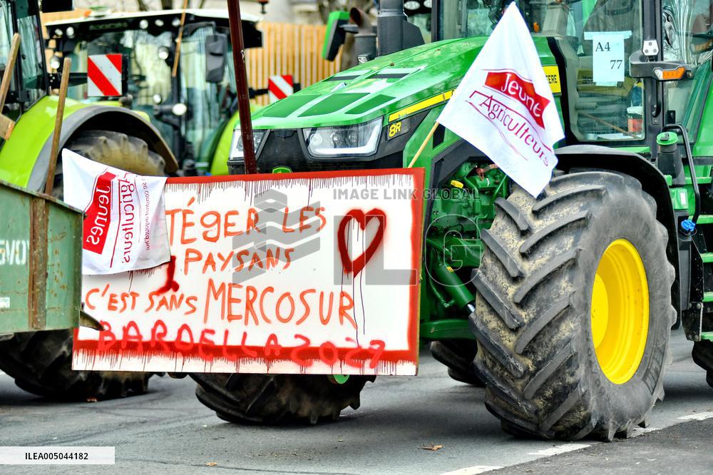 Farmers Protest In Front Of The National Assembly - Paris