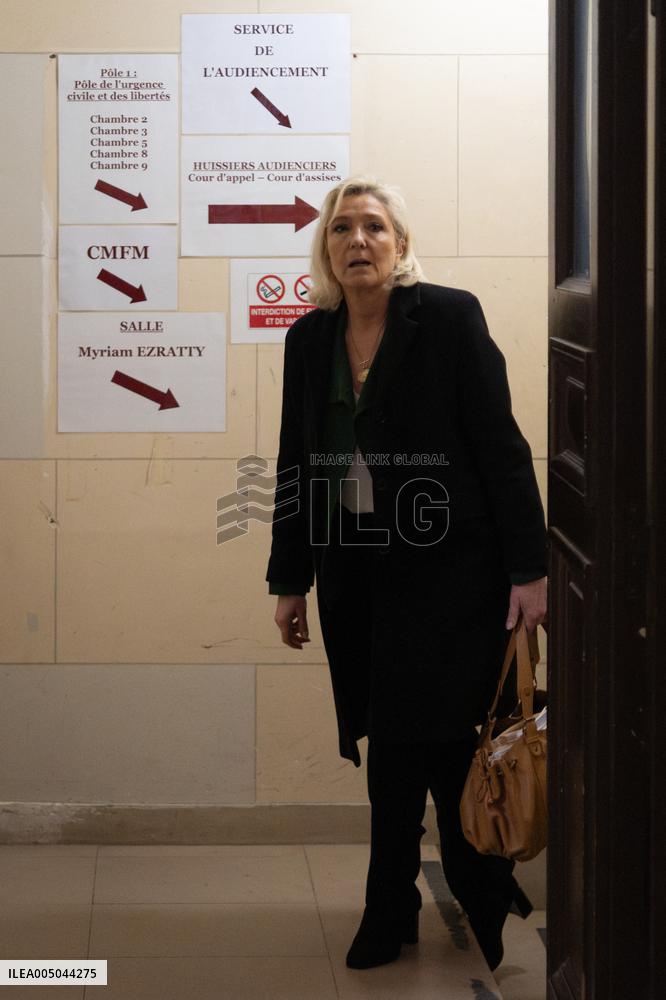 Front National Trial on suspicion of embezzlement of European public funds - Paris