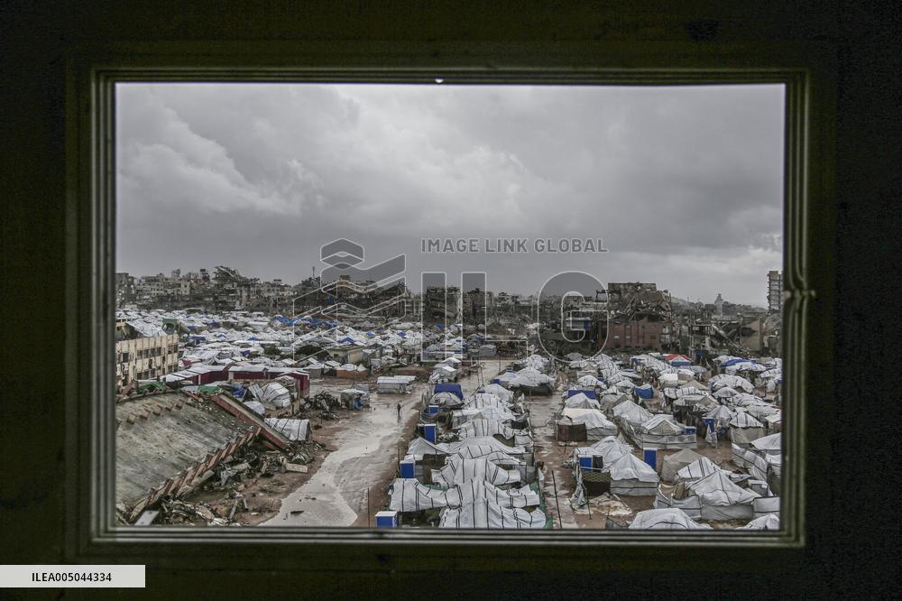 Winter Winds Batter Gaza Tent Shelters