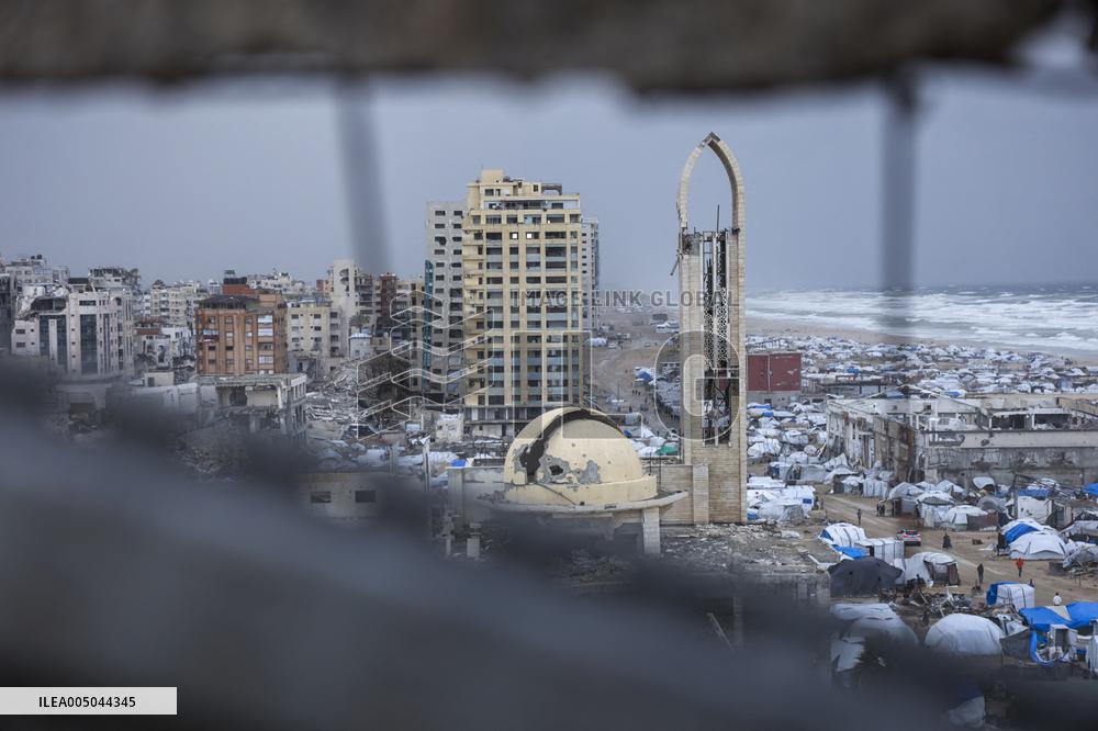 Winter Winds Batter Gaza Tent Shelters