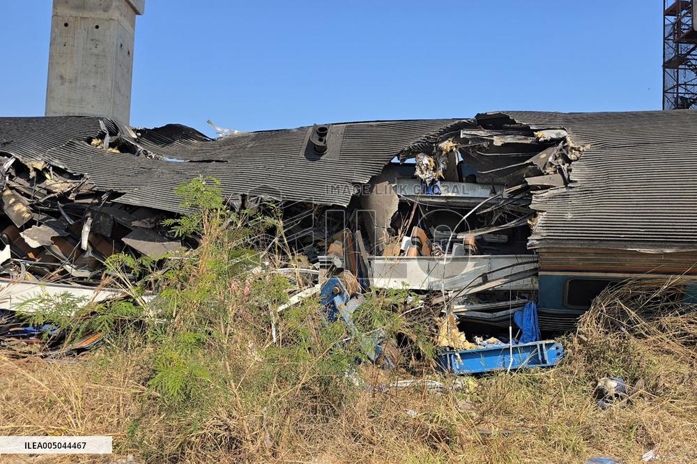 At Least 22 Dead as Crane Collapses onto Train - Thailand
