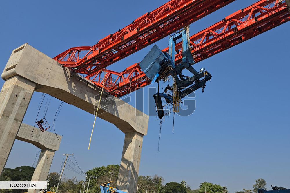 At Least 22 Dead as Crane Collapses onto Train - Thailand
