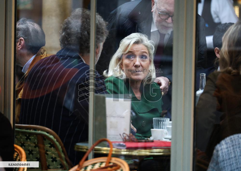 Marine Le Pen After Participating at Appeal Trial - Paris