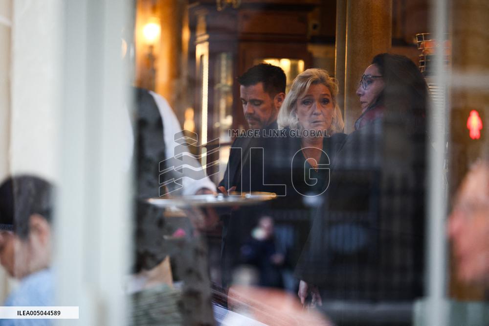 Marine Le Pen After Participating at Appeal Trial - Paris