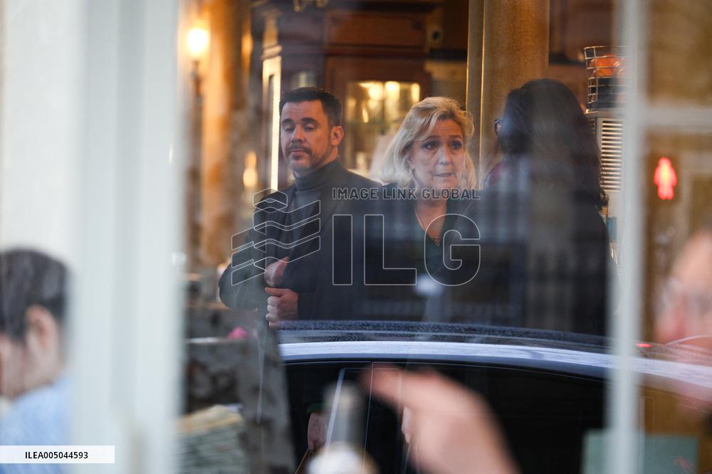 Marine Le Pen After Participating at Appeal Trial - Paris