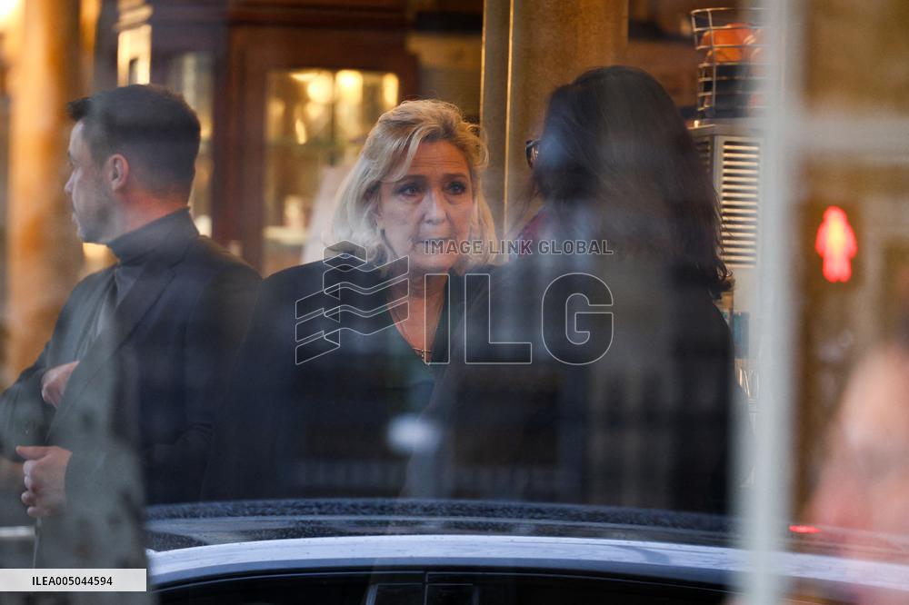 Marine Le Pen After Participating at Appeal Trial - Paris