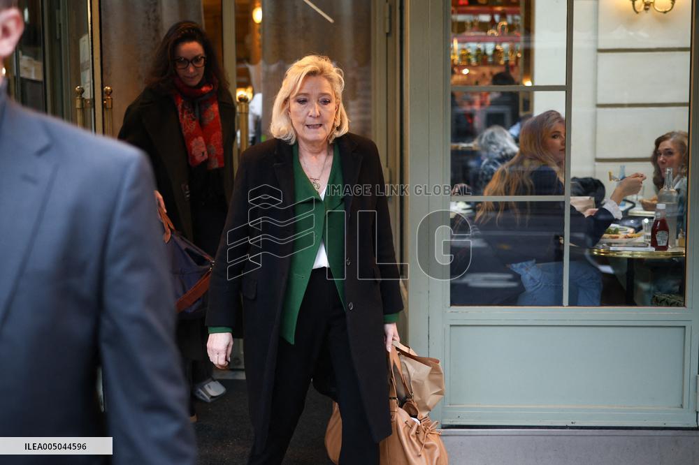 Marine Le Pen After Participating at Appeal Trial - Paris