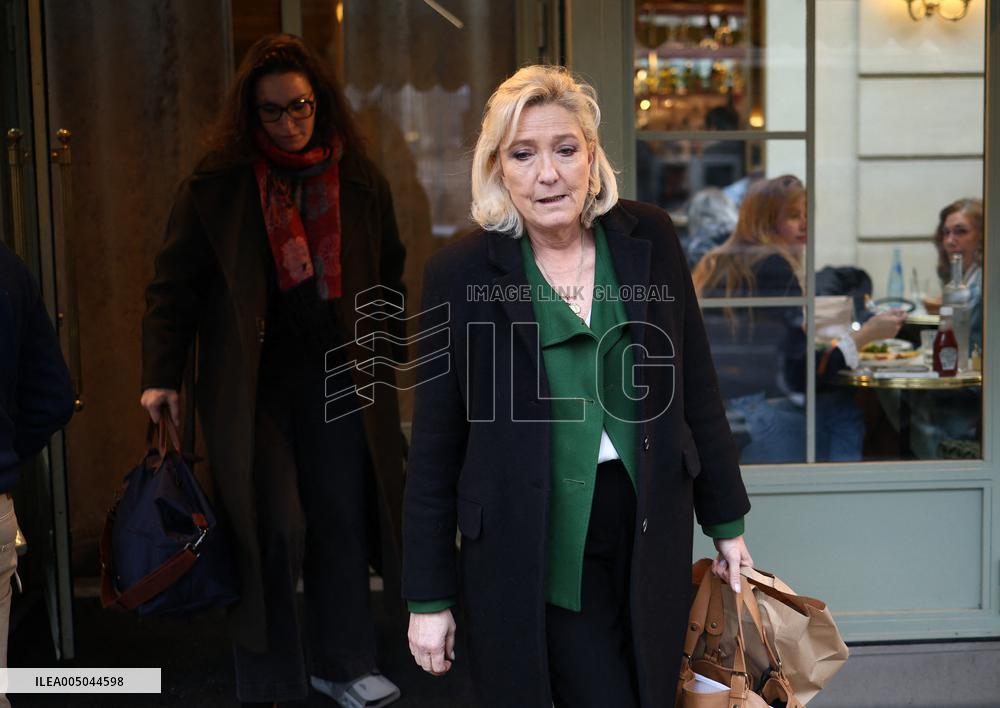 Marine Le Pen After Participating at Appeal Trial - Paris