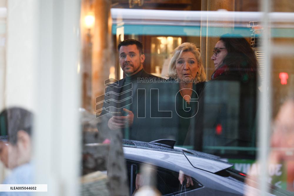 Marine Le Pen After Participating at Appeal Trial - Paris
