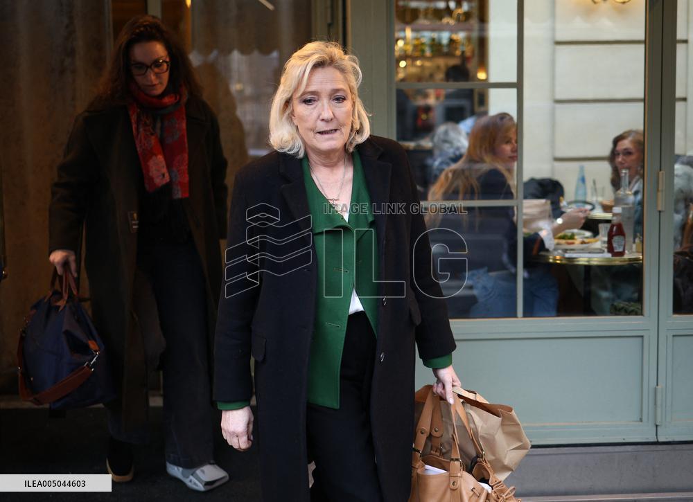 Marine Le Pen After Participating at Appeal Trial - Paris