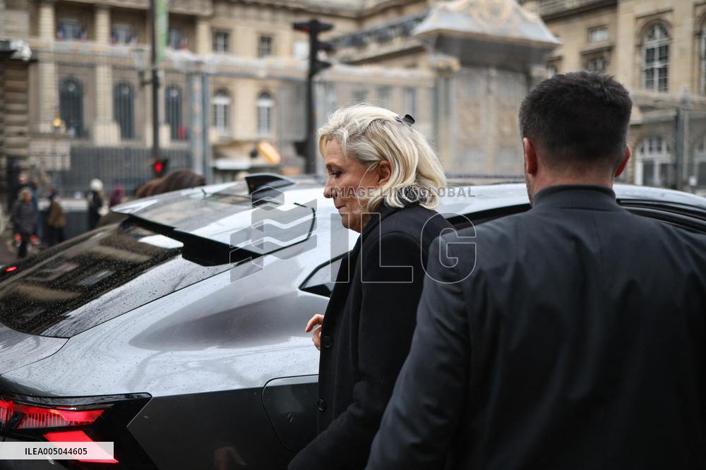 Marine Le Pen After Participating at Appeal Trial - Paris