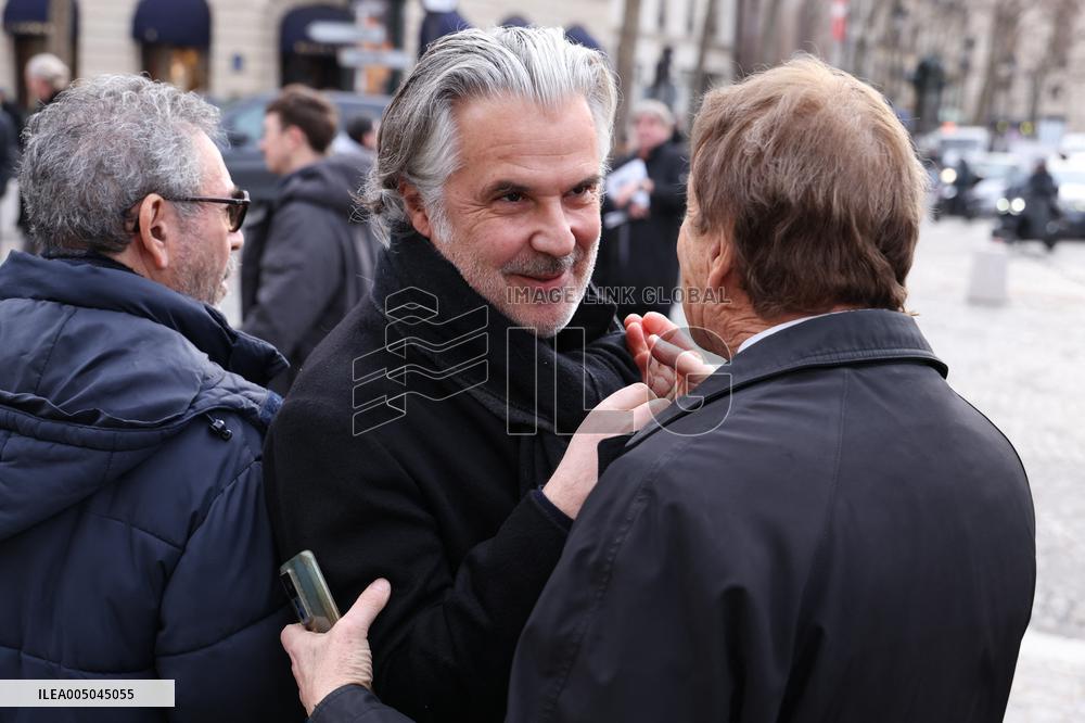 Figure of French Football Rolland Courbis funeral - Paris