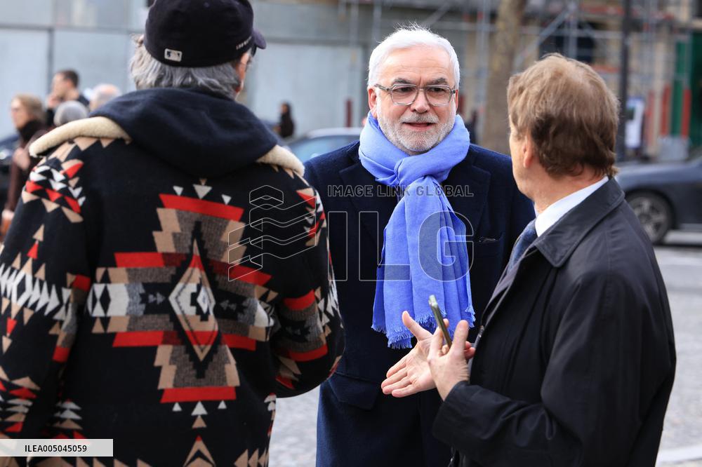 Figure of French Football Rolland Courbis funeral - Paris