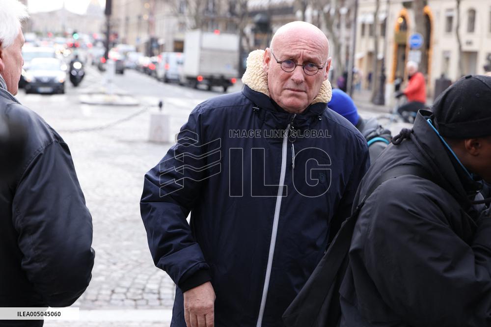 Figure of French Football Rolland Courbis funeral - Paris