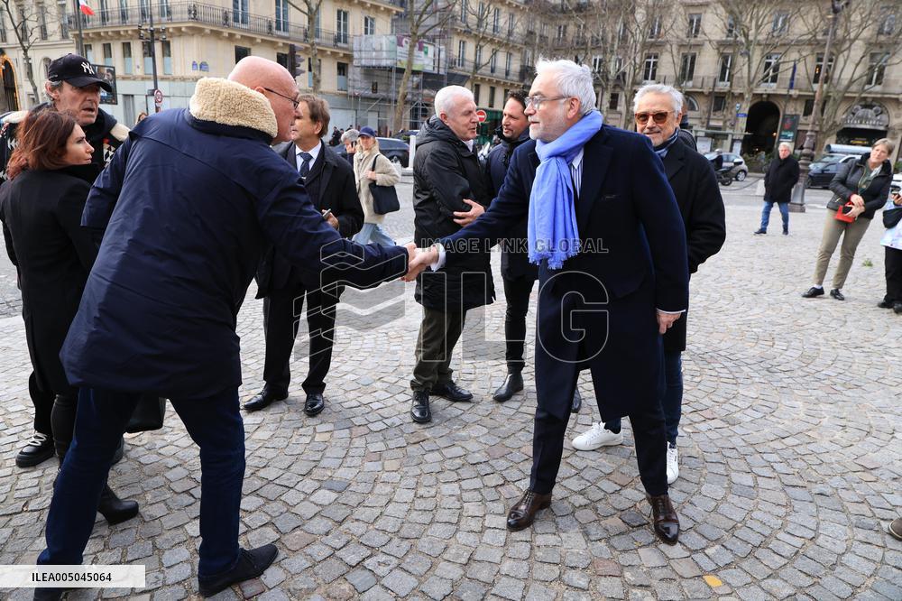Figure of French Football Rolland Courbis funeral - Paris
