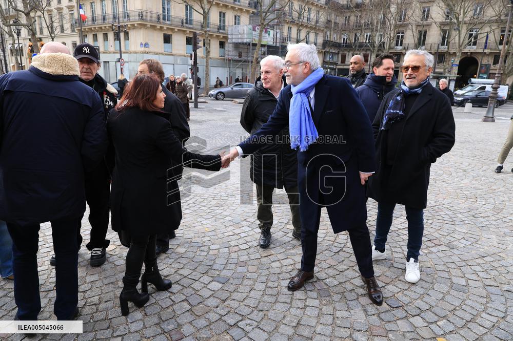 Figure of French Football Rolland Courbis funeral - Paris
