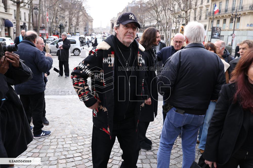 Figure of French Football Rolland Courbis funeral - Paris